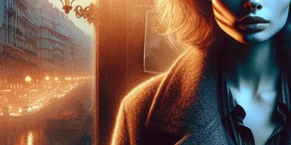 A determined young woman named Abby explores a mysterious urban twilight, surrounded by shadows and hidden secrets.<a href=