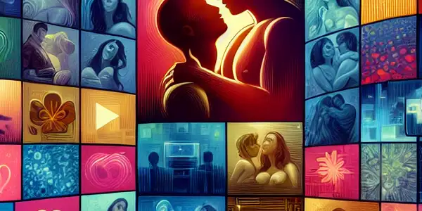 A modern digital platform showcasing diverse adult LGBTQ+ content with a welcoming atmosphere and emphasis on community and privacy.